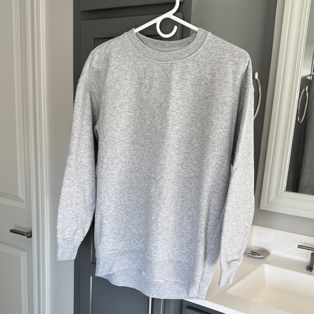Aerie Heather Gray Women's Crewneck Sweatshirt- Tunic